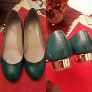 J Crew Janey gold heeled flats 9