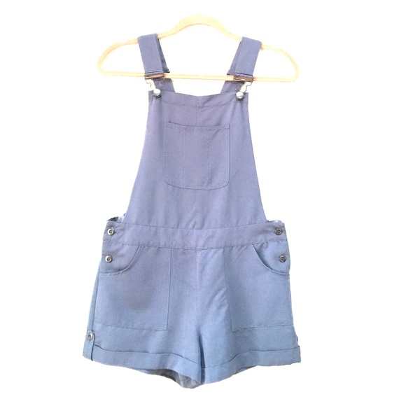 Overall Shorts Greyish Blue periwinkle