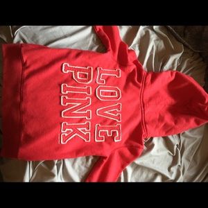 Victoria's Secret PINK zip up hoodie red