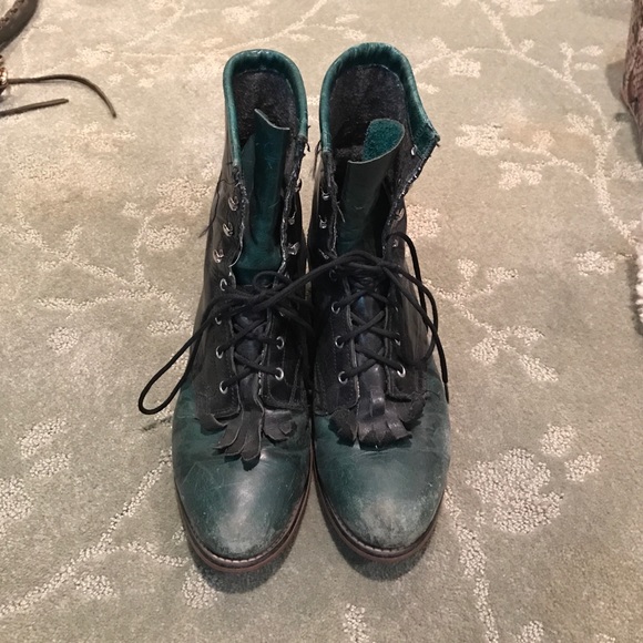 Vintage boots green and black