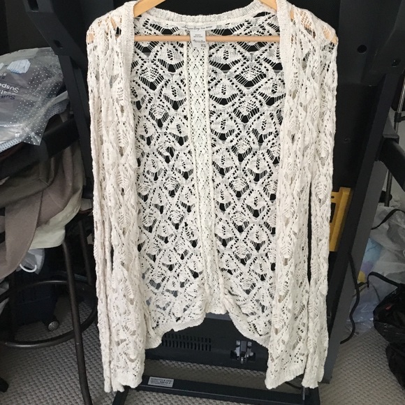 AMERICAN RAG CROCHET CARDIGAN