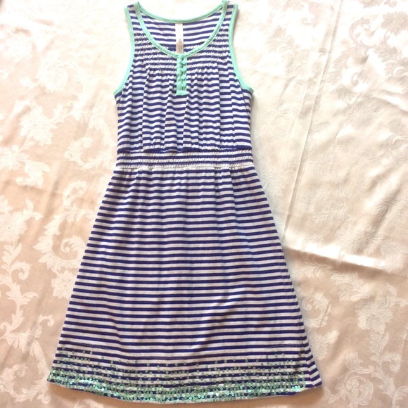 GIRLS Cherokee Striped Dress with Sequins