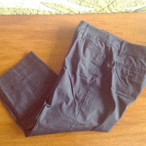 Trouser capris in denim color