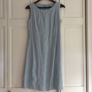 Vintage 1950's Pastel Blue Dress