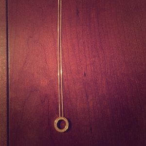Gold circle necklace