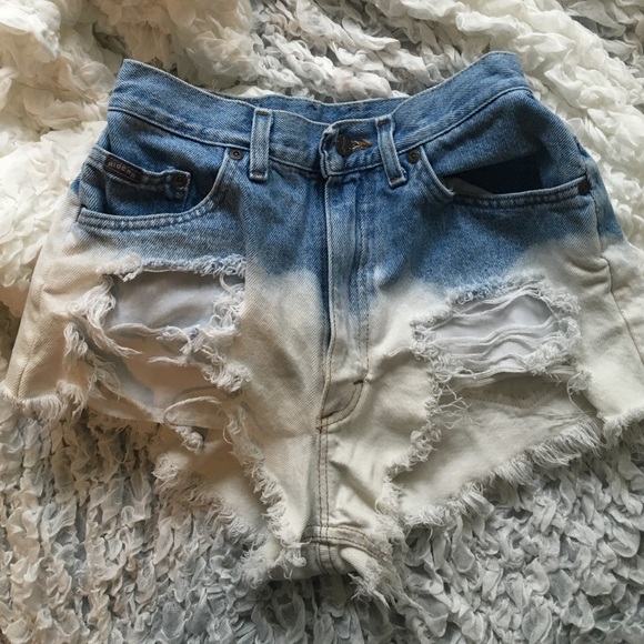 High waisted jean shorts