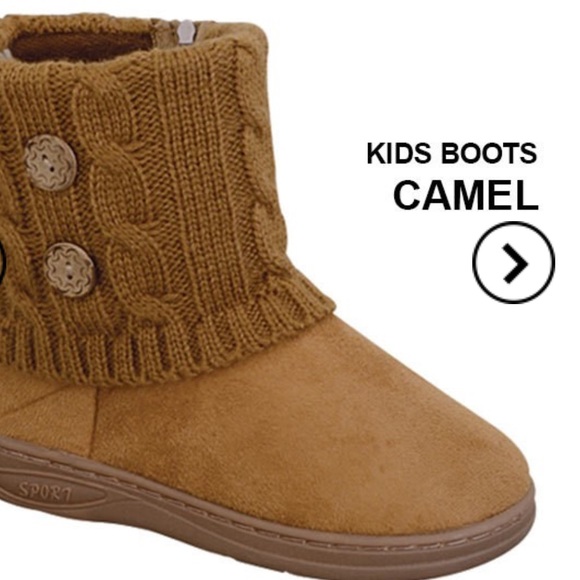 Kids camel colored booties