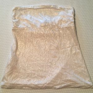 Express white iridescent tube top M