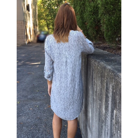 Striped Shirt Dress - Picture 3 of 4