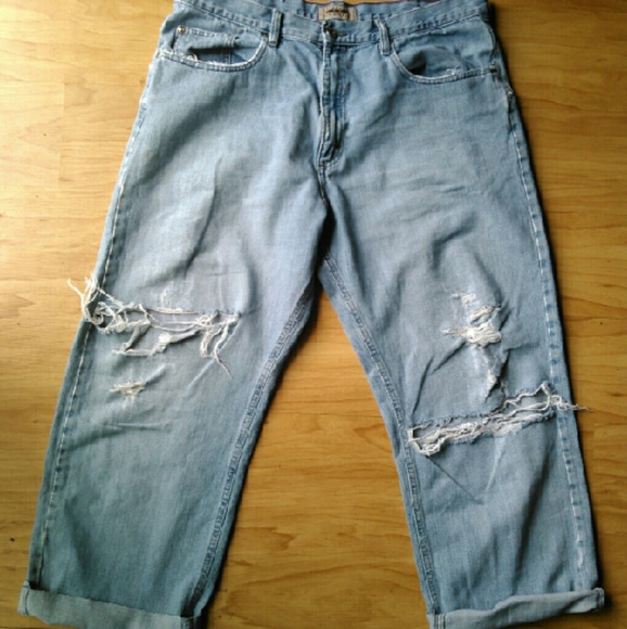 Vintage Custom Distressed Boyfriend Jeans - Picture 2 of 3