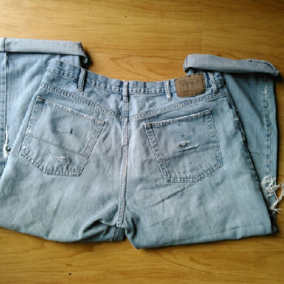 Vintage Custom Distressed Boyfriend Jeans - Picture 3 of 3
