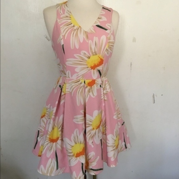 Pink daisy dress