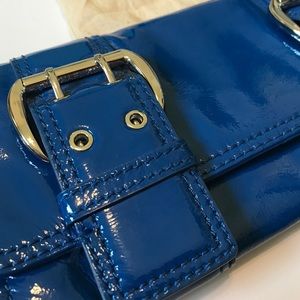 Michael Kors Bags - Michael Kors blue patent leather clutch purse bag Michael Kors Bags - Michael Kors blue patent leather clutch purse bag