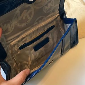 Michael Kors Bags - Michael Kors blue patent leather clutch purse bag Michael Kors Bags - Michael Kors blue patent leather clutch purse bag