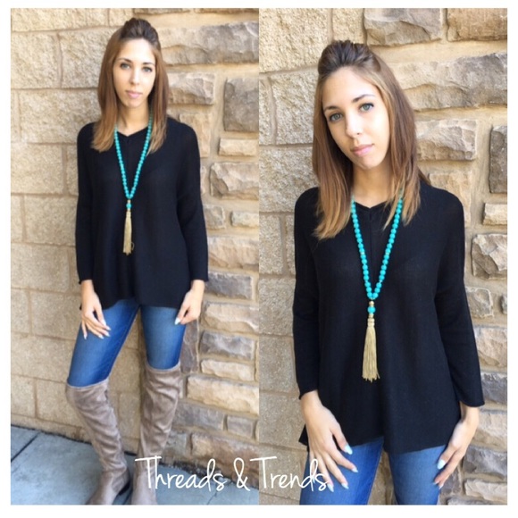 Sweaters - Essential Black Dolman Sweater