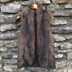 Club Monaco faux fur vest!