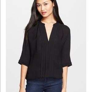 "Marru" semi-sheer silk blouse