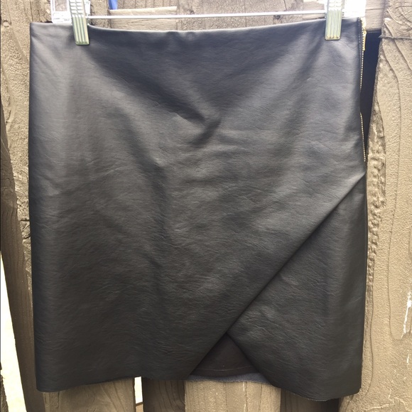 Faux leather skirt