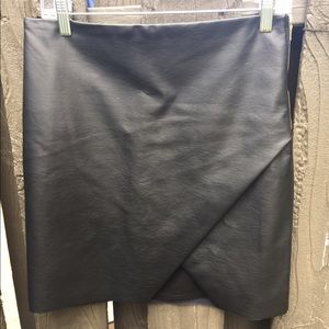 Faux leather skirt