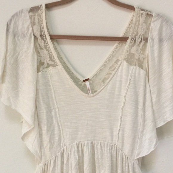 Free People Crochet Mesh Flowing Top - Picture 2 of 4