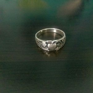 Floral Vines and Heart Ring
