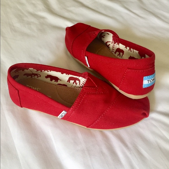 Toms Shoes - Red, Size 6
