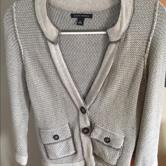 WFH Grey Moto Sweater Jacket by Banana Republic - Picture 2 of 4