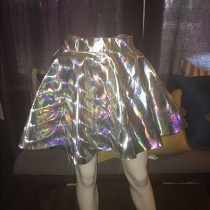 Silver Hologram skirt