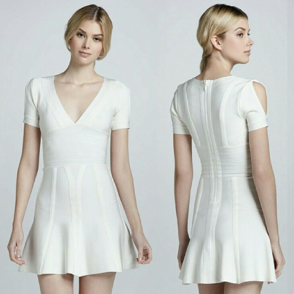 Herve Leger fit and flair mini dress