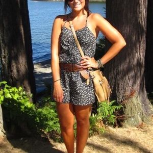 Mossimo Floral Romper Playsuit Spaghetti Strap XS