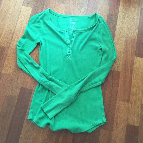 Gap green waffle Henley