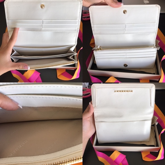 Burberry white leather wallet - Picture 3 of 4