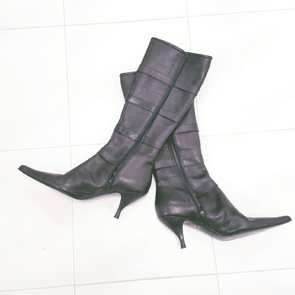 Valeni Vero Cuoio Tall Black Boots