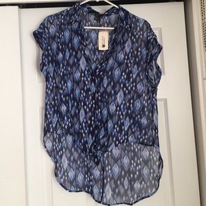 Forever 21 NWT sheer blue high low top