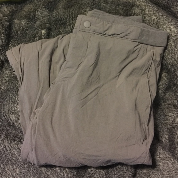 Tan colored UNIQLO water resistant pants size S.