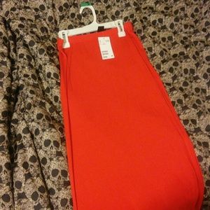 Red pencil skirt