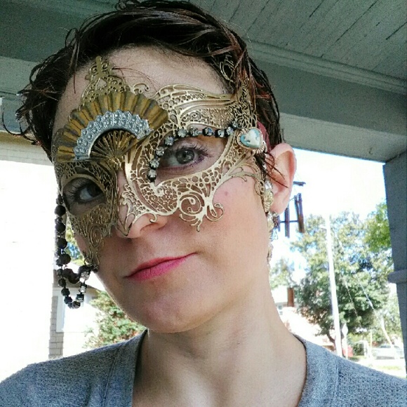 OOAK Steampunk Halloween Masquerade Mask - Picture 2 of 3
