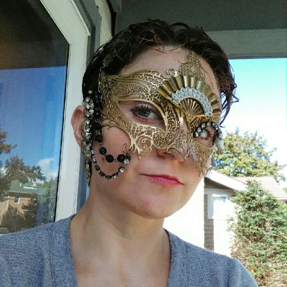 OOAK Steampunk Halloween Masquerade Mask - Picture 3 of 3