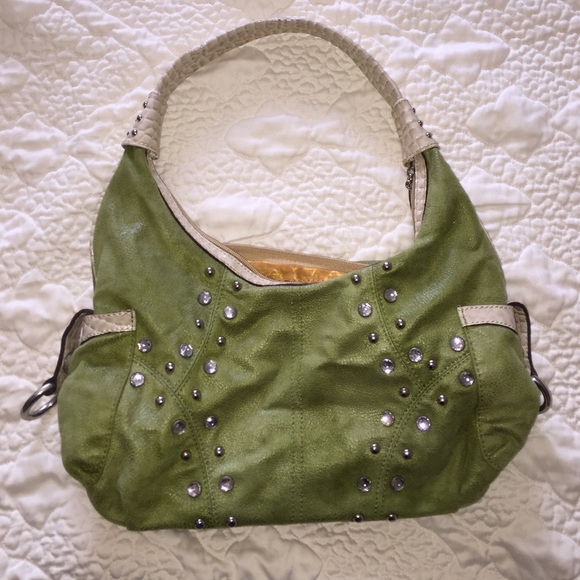 Green gently used Kathy VanZeeland bag.