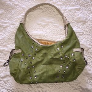 Green gently used Kathy VanZeeland bag.