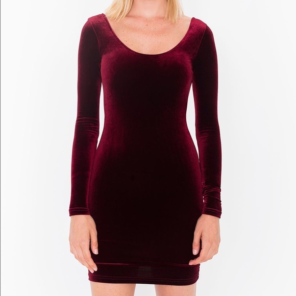 American apparel velvet mini dress in Cabernet