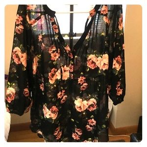 Floral lace blouse