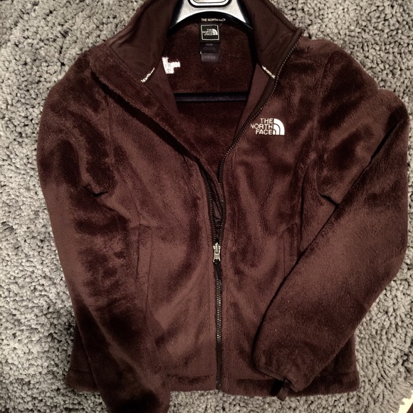 North Face fuzzy jacket xsmall brown