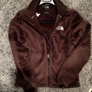 North Face fuzzy jacket xsmall brown