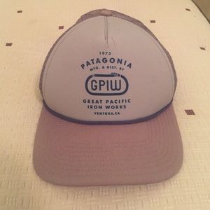 Grey and blue Patagonia Hat