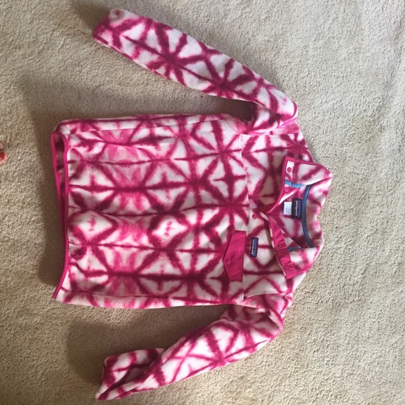 Pink tie dye Patagonia fleece