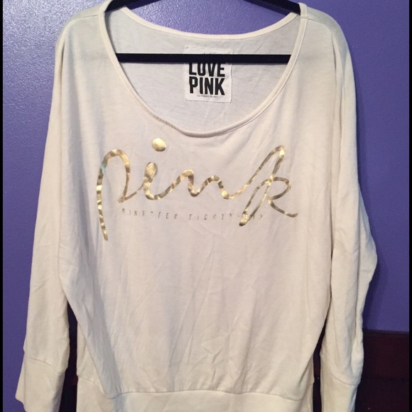 Slouchy crew neck pink shirt