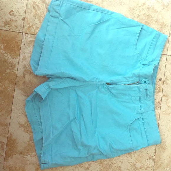 Bright blue shorts