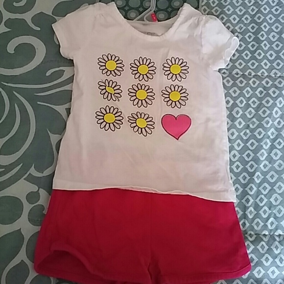 Little Girl Sunflower Short Set