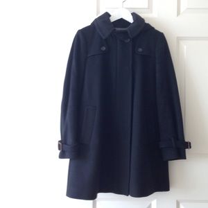 J. Crew. Wool coat. P10. Black